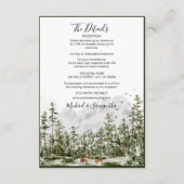 水彩山林素朴結婚ズ エンクロージャーカード (正面)