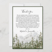 水彩山林素朴結婚ズ サンキューカード (正面)