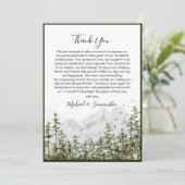 水彩山林素朴結婚ズ サンキューカード (スタンド正面)