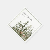 水彩山林素朴結婚ズ スタンダードカクテルナプキン (角)