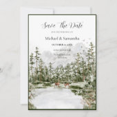 水彩山林素朴結婚ズ セーブザデート (正面)