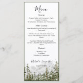 水彩山林素朴結婚ズ メニュー (正面)