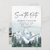 水彩山林結婚の写真救The セーブザデート (正面/裏面)