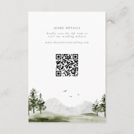 水彩山林結婚の台本詳細 エンクロージャーカード (裏面)