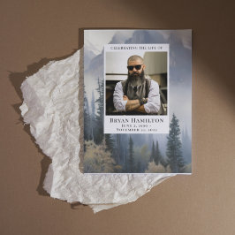 水彩山林葬祭プログラム 招待状