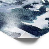 水彩山湖の冬の風景の場所 フォトプリント            (角)