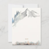 水彩山素朴のメ結婚ニュー・カード 招待状 (裏面)