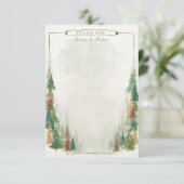水彩山素朴の結婚サンキューカード サンキューカード (スタンド正面)