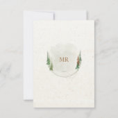 水彩山素朴の結婚サンキューカード サンキューカード (裏面)