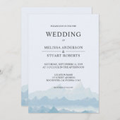 水彩山素朴山景観圏地帯 招待状 (正面/裏面)