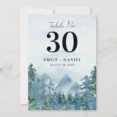 水彩山結婚の表番号5x7 (裏面)