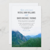 水彩山結婚の 招待状 (正面/裏面)