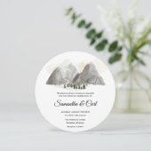 水彩山結婚式招待状 招待状 (スタンド正面)