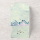 水彩山結婚木 オールインワン招待状 (外側)