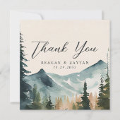 水彩山結婚松 サンキューカード (正面)
