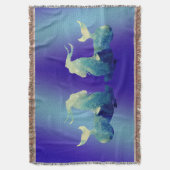 水彩山羊座標識 スローブランケット (正面縦)