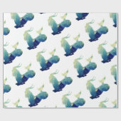 水彩山羊座標識 ラッピングペーパー (フラット)