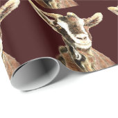 水彩山羊養殖動物 ラッピングペーパー (ロールコーナー)