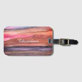 水彩山脈レンジランドスケープスクリプト名 ラゲッジタグ