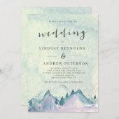 水彩山脈結婚ズ 招待状 (正面/裏面)
