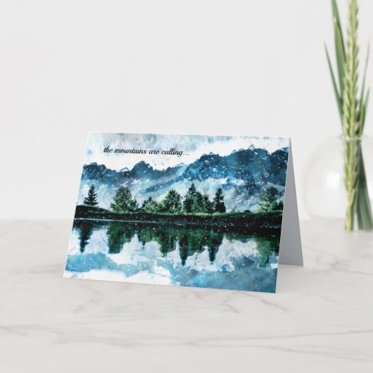 水彩山脈 カード (正面)