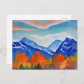水彩山脈 ポストカード (正面/裏面)