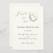 水彩山花紋 セーブザデート (正面/裏面)