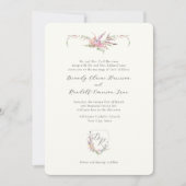 水彩山花紋 招待状 (正面)