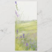 水彩山花風景結婚のメニュー メニュー (裏面)