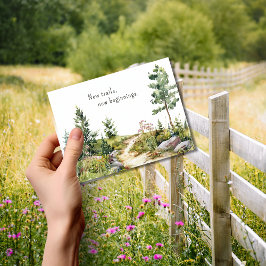 水彩山道の動きのお知らせ ポストカード