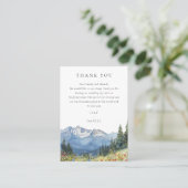 水彩山野花婚礼感谢卡 プレイスカード (スタンド正面)