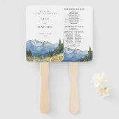 水彩山野花婚礼程序 ハンドファン (正面&裏面)