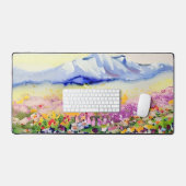 水彩山野花 デスクマット (キーボード&マウス)