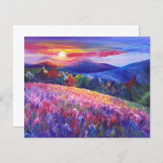 水彩山野草背景 (正面/裏面)