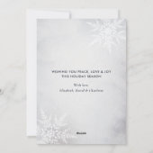 水彩山鹿スノーフレーククリスマスカード シーズンカード (裏面)