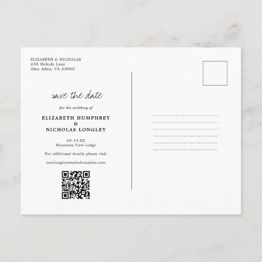 水彩山 | Montanaマップ日付を保存 案内ポストカード (裏面)