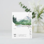 水彩山 | Montanaマップ日付を保存 案内ポストカード (スタンド正面)