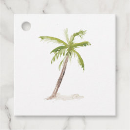 水彩島カリブの行き先結婚式 フェイバータグ