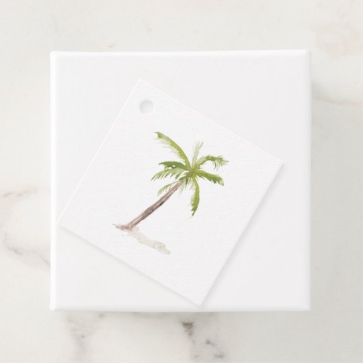 水彩島カリブの行き先結婚式 フェイバータグ (インサイチュ)