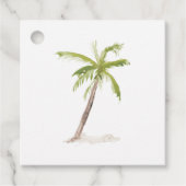 水彩島カリブの行き先結婚式 フェイバータグ (正面)