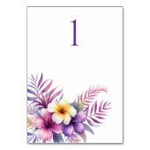 水彩島ロマンス結婚のテーブルカード テーブルナンバー (裏面)