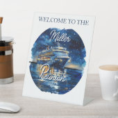 水彩巡航船ファミリー懇親会 台座サイン (インサイチュ)