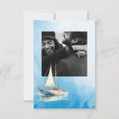 水彩帆船の写真ありがとう サンキューカード (裏面)