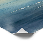 水彩帆船オン海絵画 ポスター (コーナー)