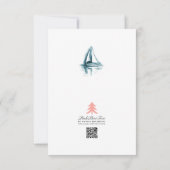 水彩帆船デイトカードを保存 セーブザデート (裏面)