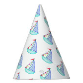 水彩帆船パーティー帽子 パーティーハット (右)
