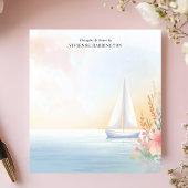 水彩帆船フローラ パーソナライズされた ノートパッド