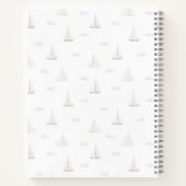 水彩帆船ボーイ/ガールスケットブック ノートブック (裏面)