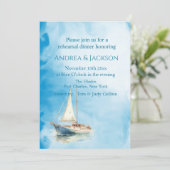 水彩帆船写真QRコードリハーサル 招待状 (スタンド正面)