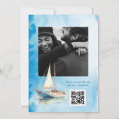 水彩帆船写真QRコードリハーサル 招待状 (裏面)